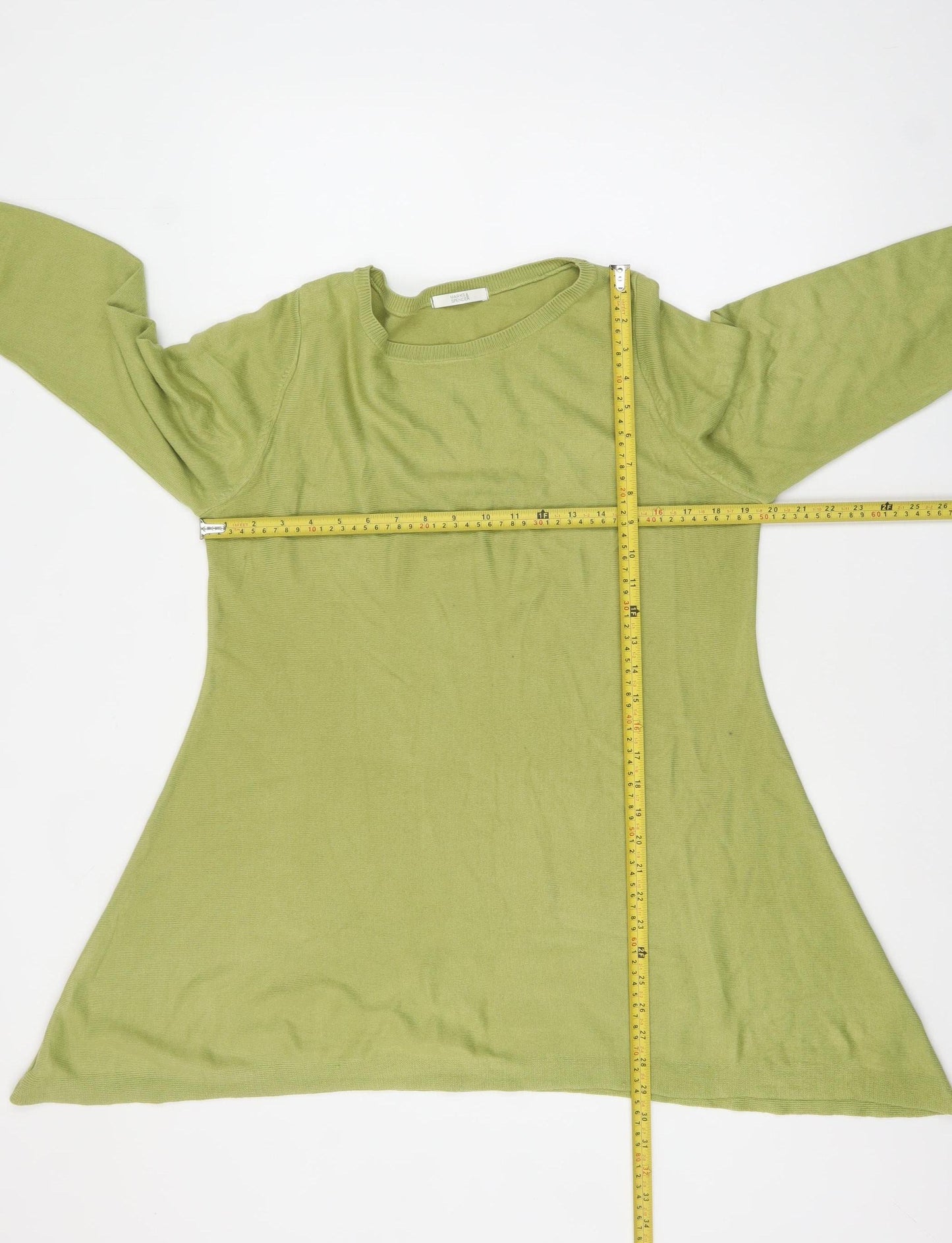 Marks and Spencer Women Green Size 16 Knit Tunic Jumper