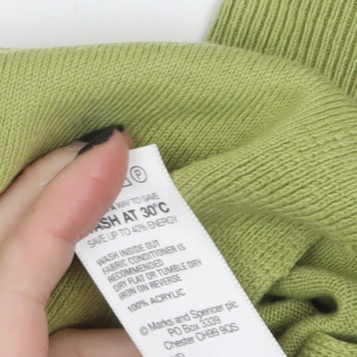 Marks and Spencer Women Green Size 16 Knit Tunic Jumper
