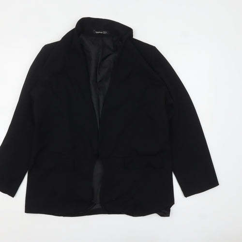 Boohoo Women's Black Blazer Jacket Size 12 Tailored Workwear
