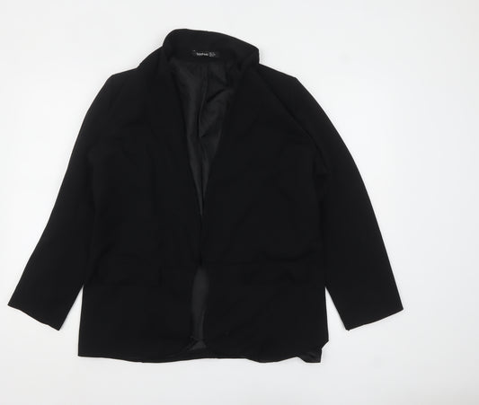 Boohoo Women's Black Blazer Jacket Size 12 Tailored Workwear