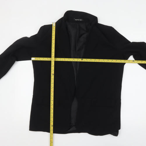 Boohoo Women's Black Blazer Jacket Size 12 Tailored Workwear
