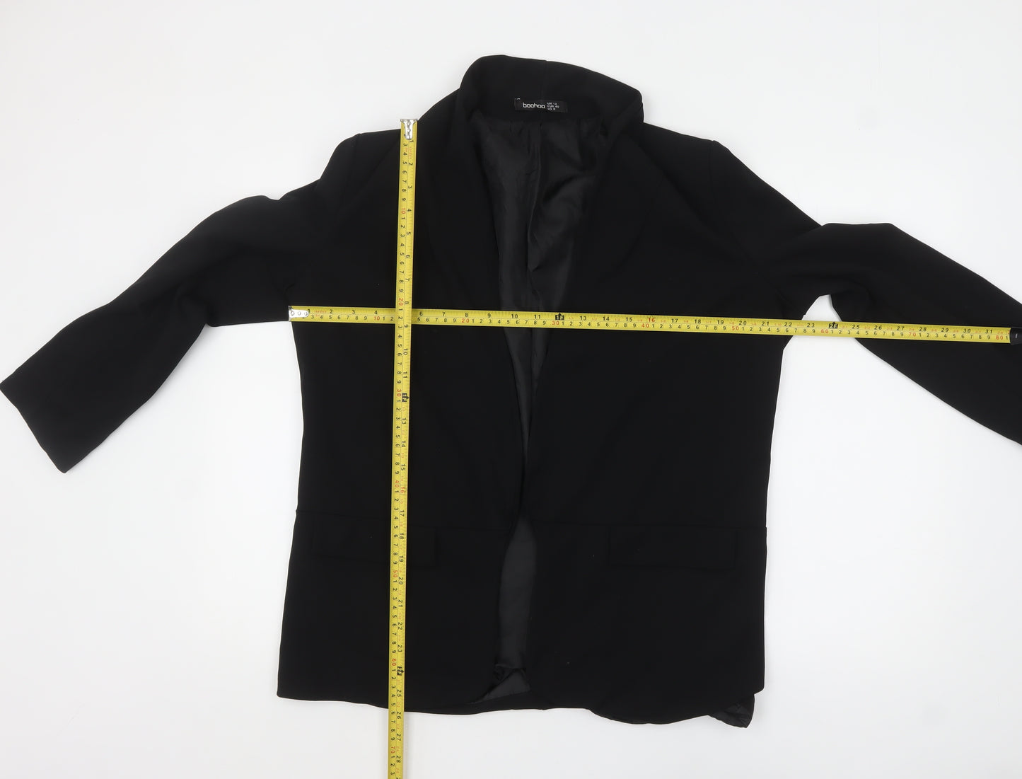 Boohoo Women's Black Blazer Jacket Size 12 Tailored Workwear