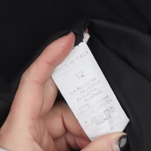 Boohoo Women's Black Blazer Jacket Size 12 Tailored Workwear
