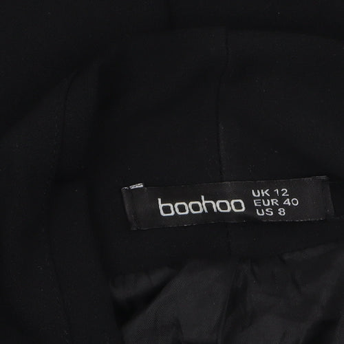 Boohoo Women's Black Blazer Jacket Size 12 Tailored Workwear