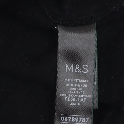 Marks and Spencer Womens Black Sequin Sleeve Pullover Sweatshirt Size 20