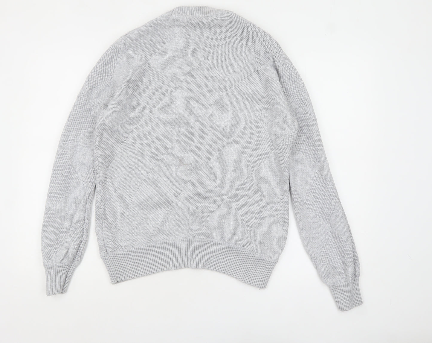 Sweaty Betty Womens Grey Cotton Wool Crew Neck Pullover Jumper M
