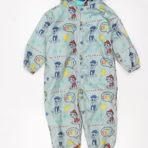 George Boys Blue Paw Patrol Hooded Snowsuit 3-4 Years Winter Lined