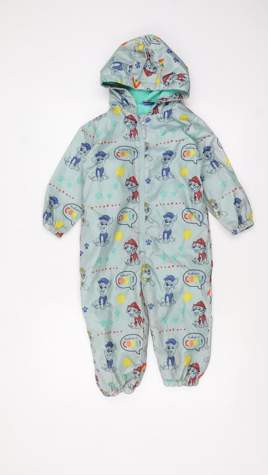 George Boys Blue Paw Patrol Hooded Snowsuit 3-4 Years Winter Lined