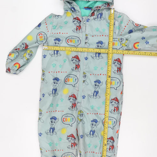 George Boys Blue Paw Patrol Hooded Snowsuit 3-4 Years Winter Lined