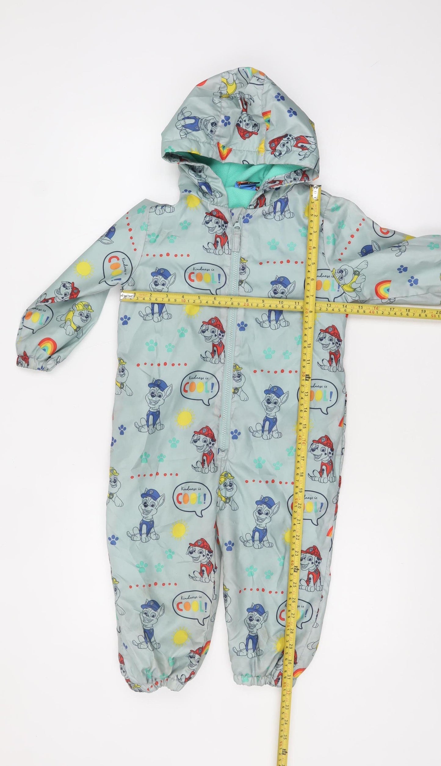 George Boys Blue Paw Patrol Hooded Snowsuit 3-4 Years Winter Lined