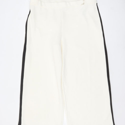 Marks and Spencer Women’s Ivory Straight Leg Trousers Size 20 Short