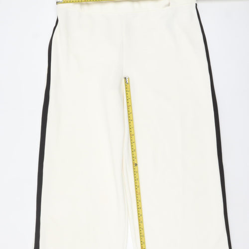 Marks and Spencer Women’s Ivory Straight Leg Trousers Size 20 Short