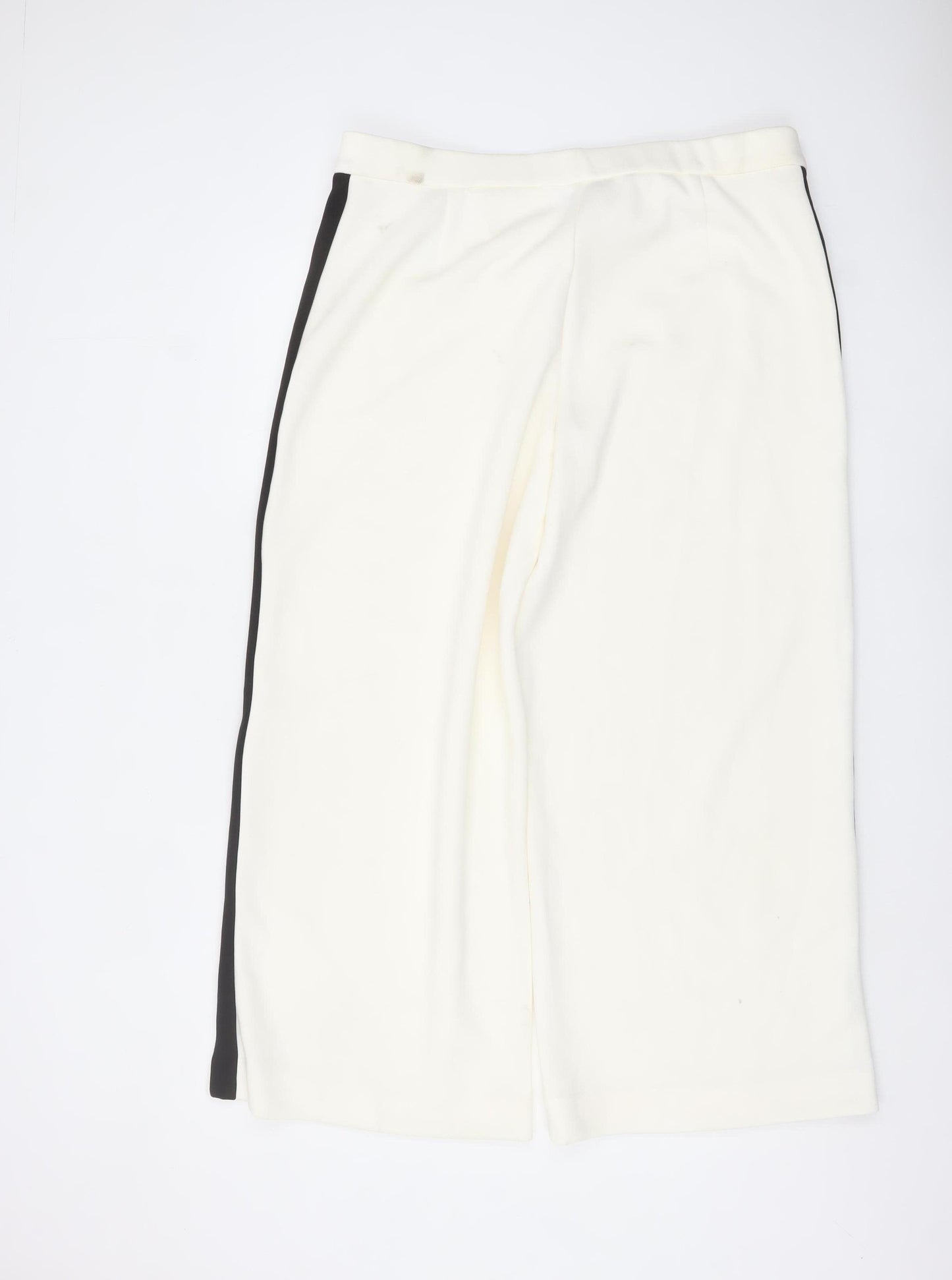 Marks and Spencer Women’s Ivory Straight Leg Trousers Size 20 Short