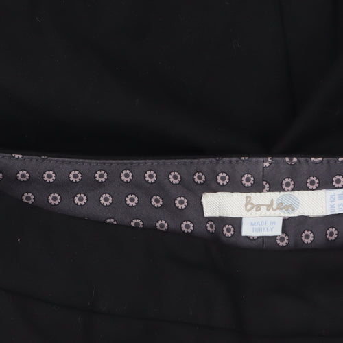 Boden Women's Black Cotton Straight Leg Dress Pants Size 12