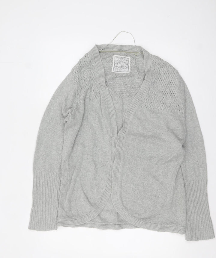 Fat Face Women Grey Size 18 Open Front Knit Cardigan