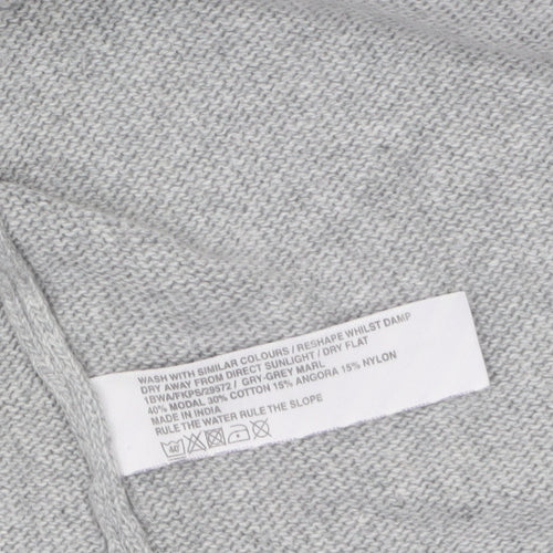 Fat Face Women Grey Size 18 Open Front Knit Cardigan