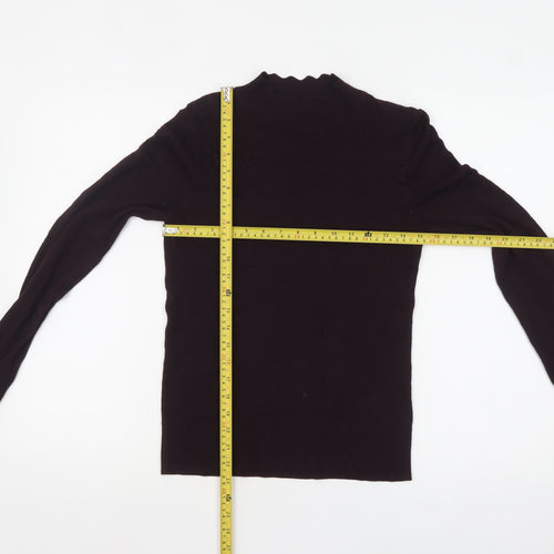 Warehouse Women’s Black Mock Neck Long Sleeve Knit Jumper Size 8