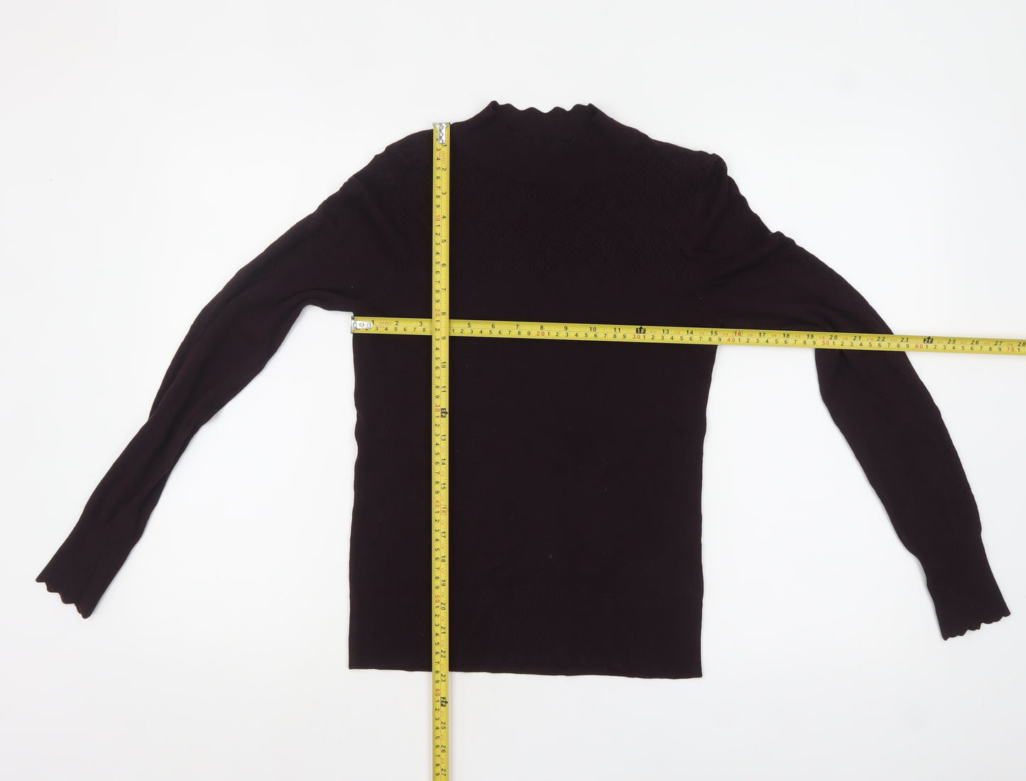 Warehouse Women’s Black Mock Neck Long Sleeve Knit Jumper Size 8