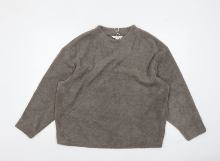 Marks and Spencer Womens Grey L Pullover Crew Neck Jumper