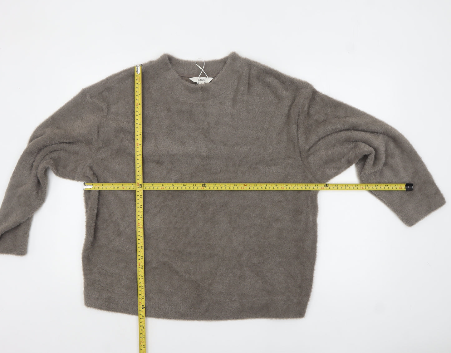 Marks and Spencer Womens Grey L Pullover Crew Neck Jumper