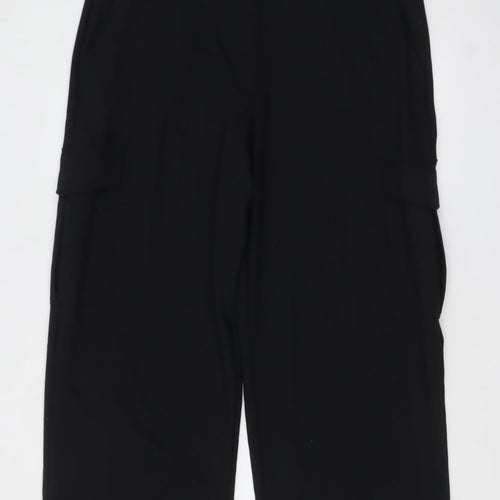Marks and Spencer Women Black Cargo Trousers Size 20 Regular
