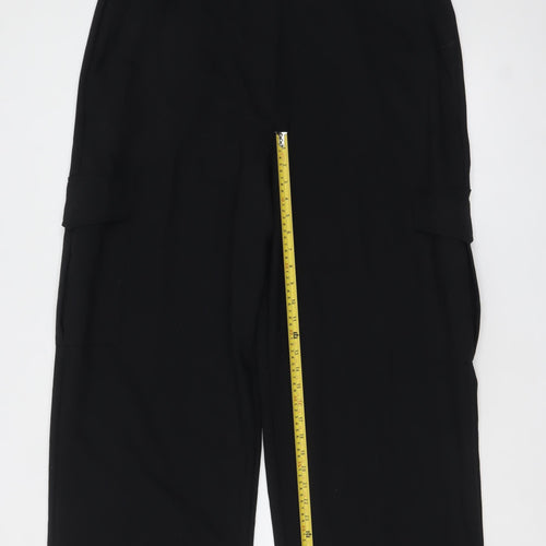 Marks and Spencer Women Black Cargo Trousers Size 20 Regular