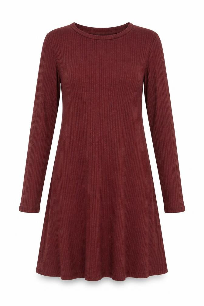 Marks and Spencer Women Red Knit A-Line Dress Size 10