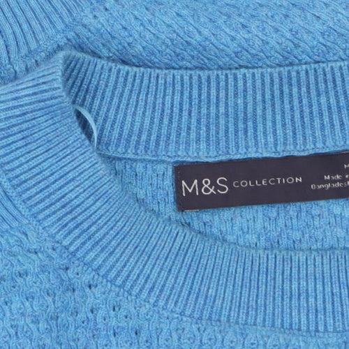 Marks and Spencer Women’s Blue Knit Crew Neck Pullover Jumper M