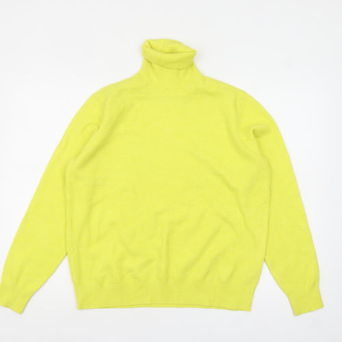 Marks and Spencer Women’s Yellow Roll Neck Jumper Size M
