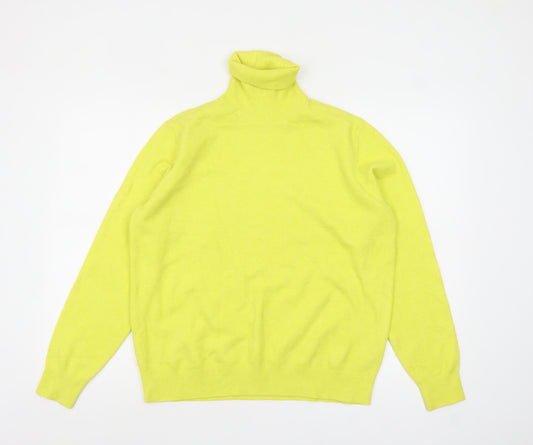 Marks and Spencer Women’s Yellow Roll Neck Jumper Size M