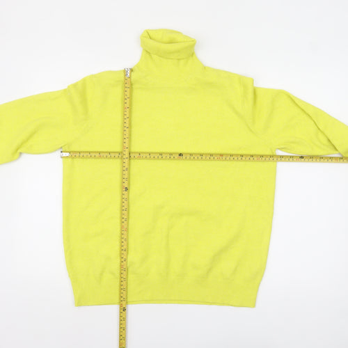 Marks and Spencer Women’s Yellow Roll Neck Jumper Size M