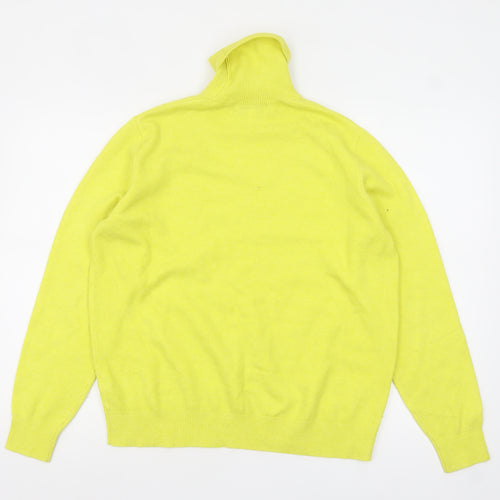 Marks and Spencer Women’s Yellow Roll Neck Jumper Size M