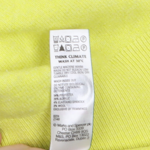 Marks and Spencer Women’s Yellow Roll Neck Jumper Size M