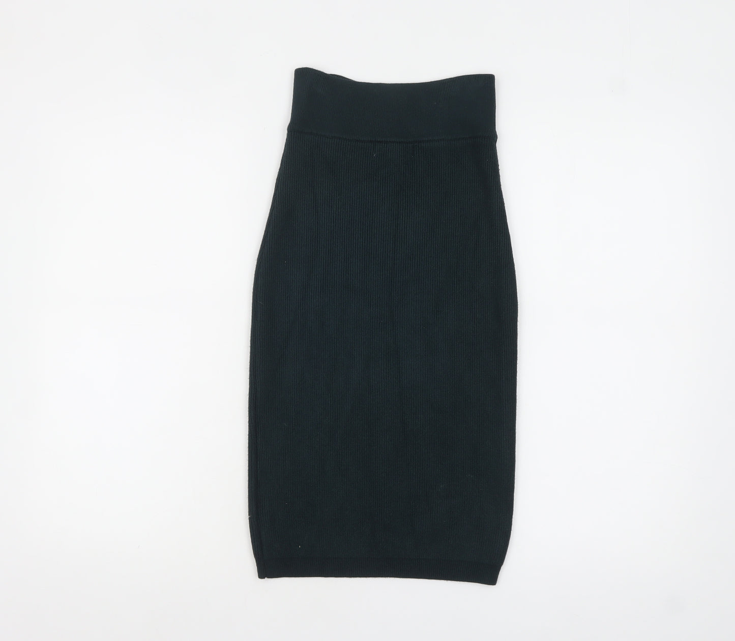 Forever 21 Women’s Black Ribbed Pencil Knit Skirt Size S