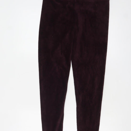 Marks and Spencer Women’s Purple Velour Leggings Size 12 Tall