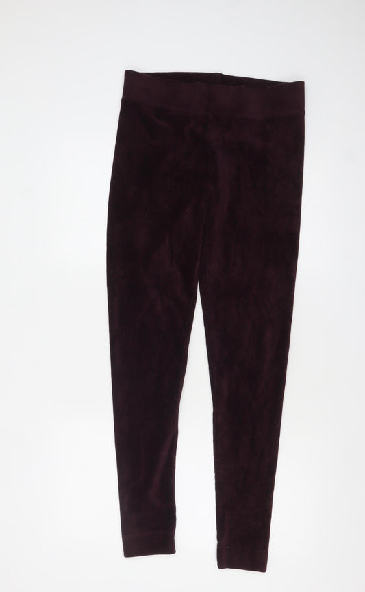 Marks and Spencer Women’s Purple Velour Leggings Size 12 Tall