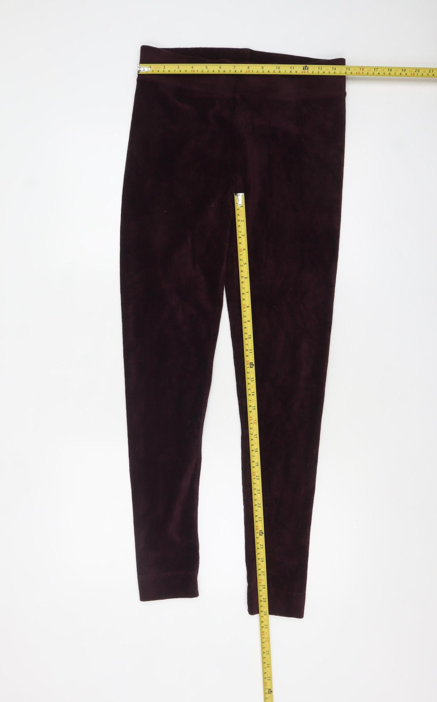 Marks and Spencer Women’s Purple Velour Leggings Size 12 Tall