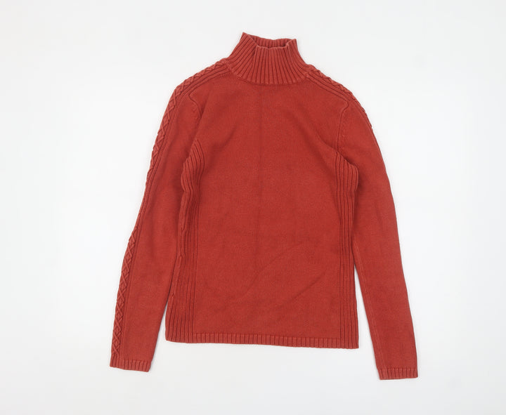 Principles Women’s Red Roll Neck Cotton Jumper Size 12