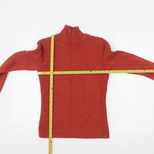 Principles Women’s Red Roll Neck Cotton Jumper Size 12