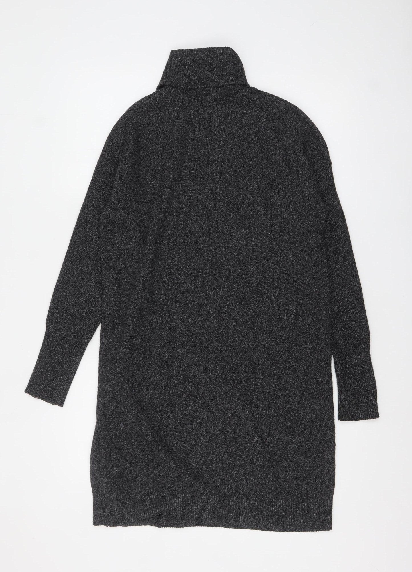 Vero Moda Womens Grey Roll Neck Long Sleeve Chunky Knit Jumper XS