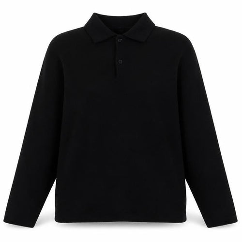 Zara Women Black Collared Long Sleeve Henley Jumper Size 12