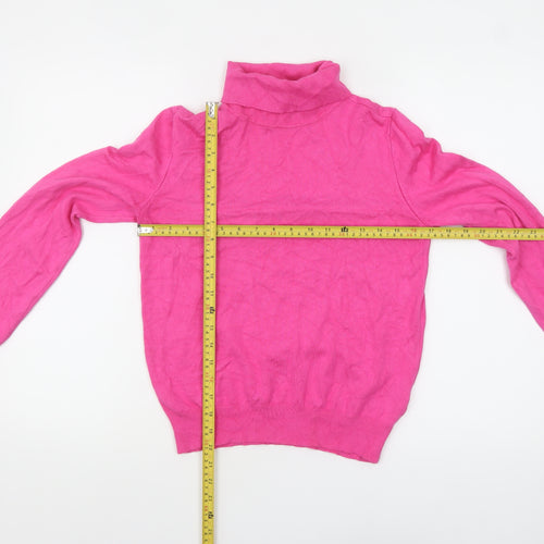 Marks and Spencer Women’s Pink Roll Neck Jumper Size 10