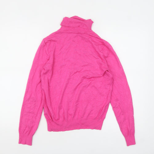 Marks and Spencer Women’s Pink Roll Neck Jumper Size 10