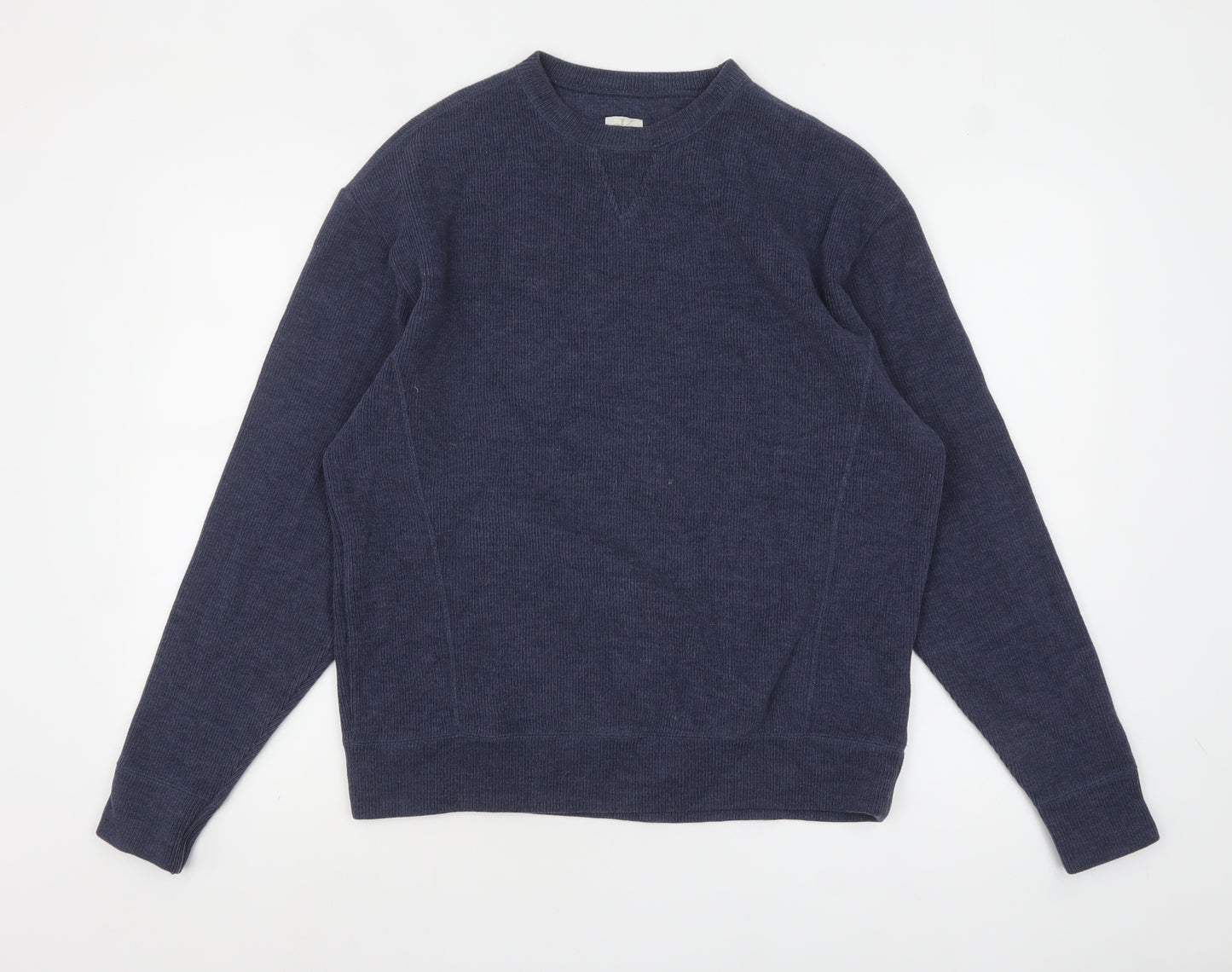 Calvin Klein Jeans Men's Blue Crew Neck Cotton Pullover Jumper Size M