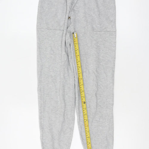 Oasis Women Grey XS Knit Jogger Trousers with Drawstring Waist