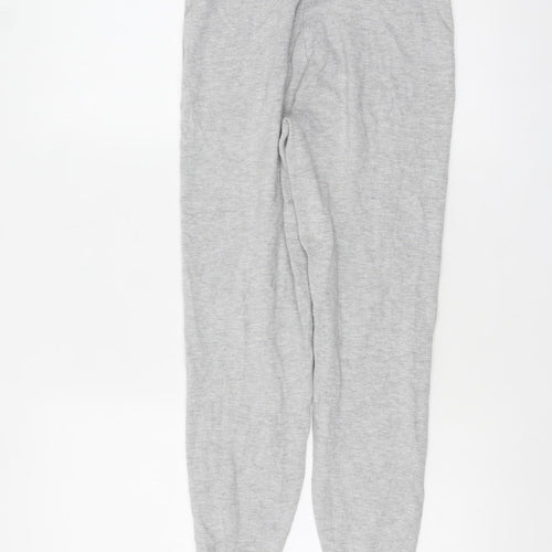 Oasis Women Grey XS Knit Jogger Trousers with Drawstring Waist