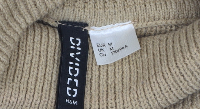 H&M Women Beige Roll Neck Knit Pullover Jumper Size M