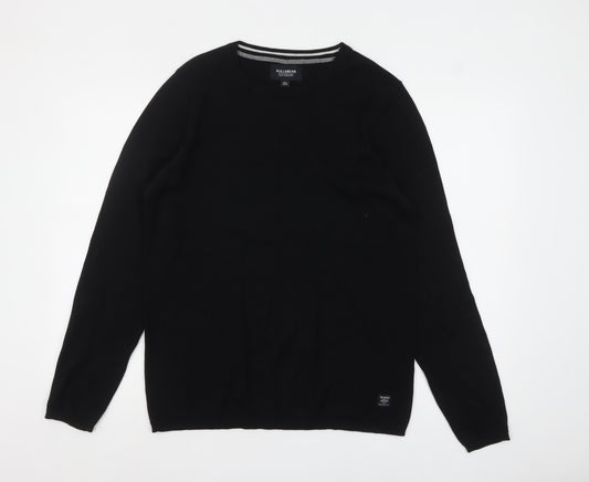 Pull&Bear Men’s Black Cotton Crew Neck Jumper Size L