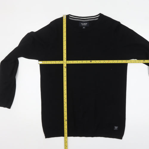 Pull&Bear Men’s Black Cotton Crew Neck Jumper Size L