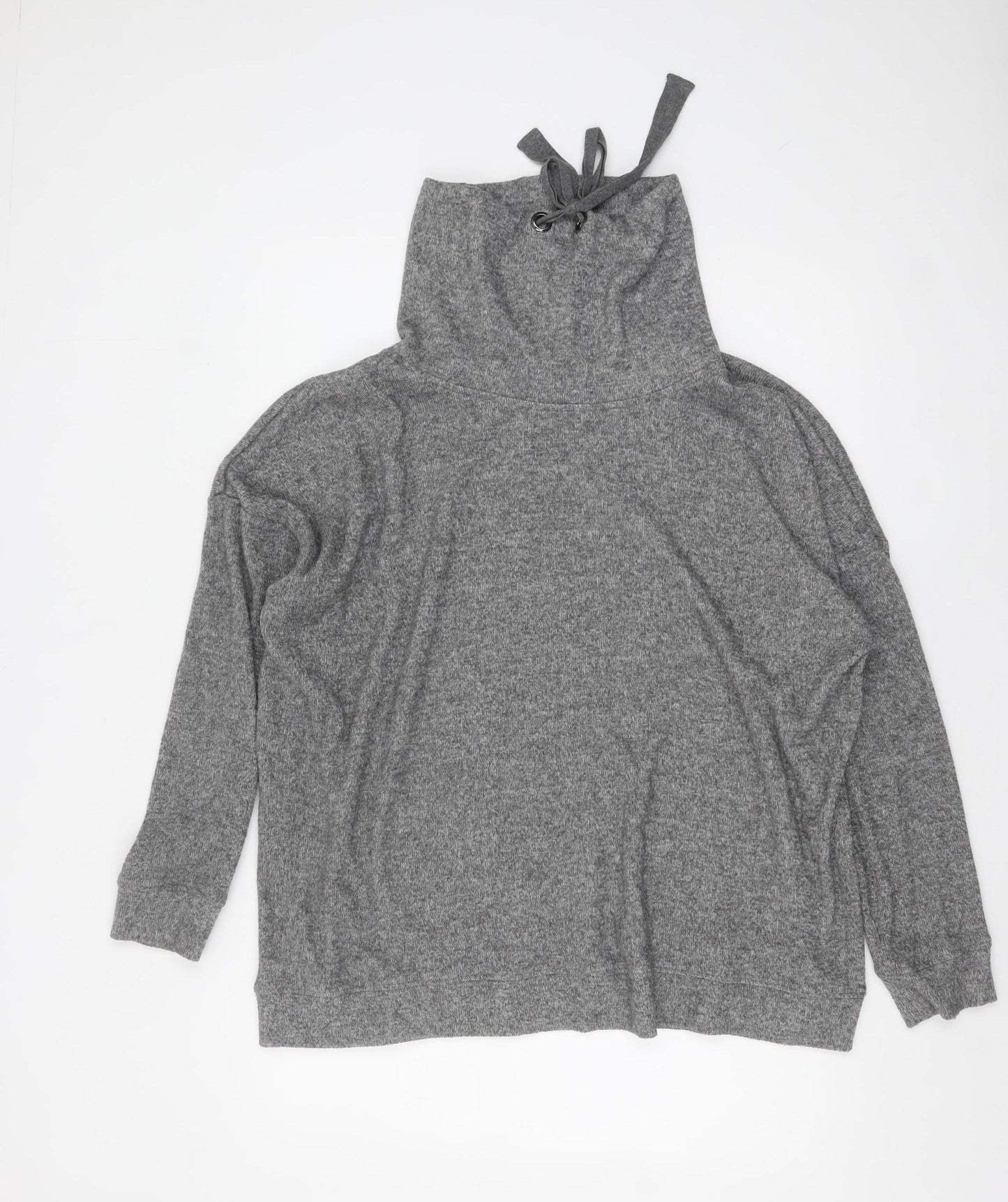 F&F Women’s Grey High Neck Knit Pullover Jumper Size 18